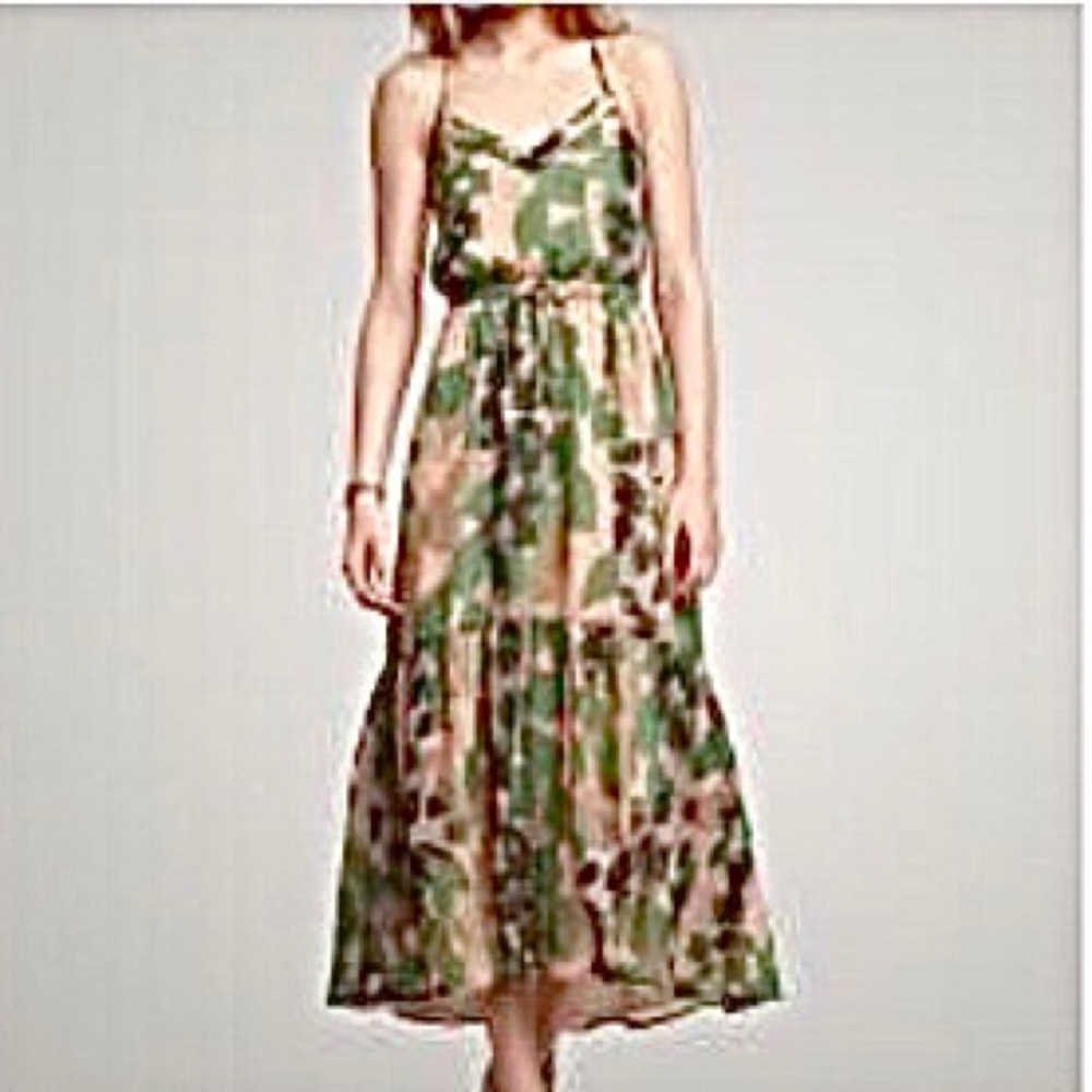 GAP Leaf Print Maxi Dress Size L